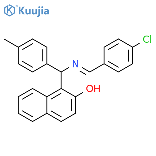 2-Naphthalenol,1-[[(E)-[(4-chlorophenyl)methylene]amino](4-methylphenyl)methyl]- structure