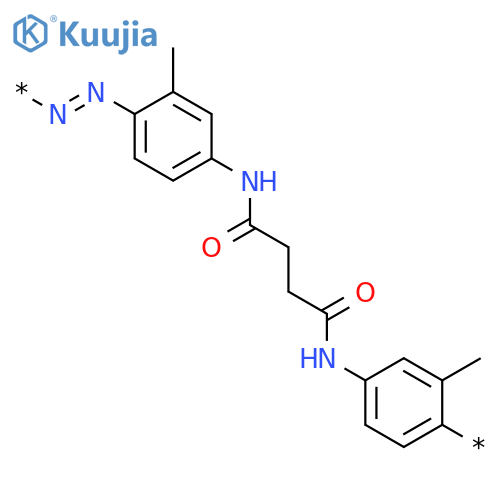 Poly[azo(2-methyl-1,4-phenylene)imino(1,4-dioxo-1,4-butanediyl)imino(3-methyl-1,4-phenylene)] structure