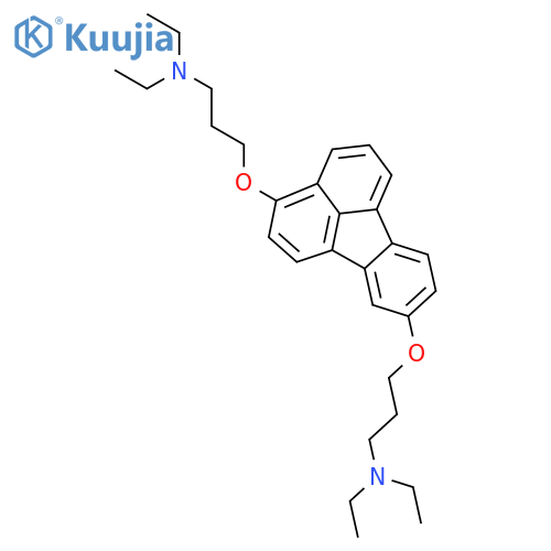 1-Propanamine, 3,3'-[3,9-fluoranthenediylbis(oxy)]bis[N,N-diethyl- structure