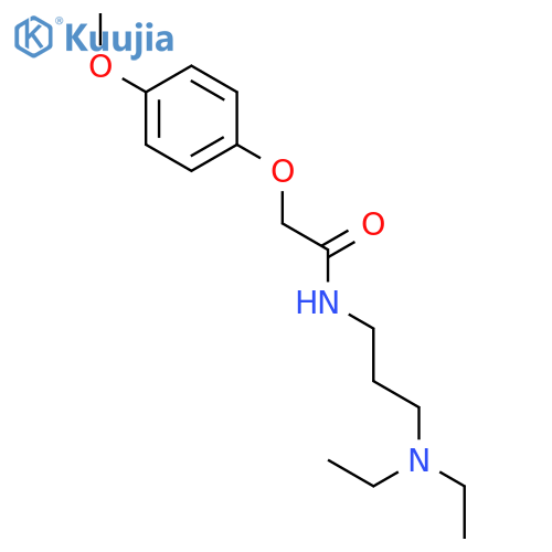 N-[3-(diethylamino)propyl]-2-(4-methoxyphenoxy)acetamide structure