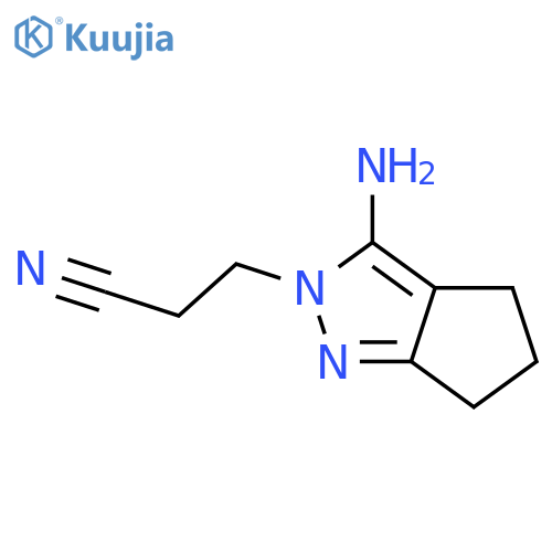 3-3-amino-5,6-dihydrocyclopentacpyrazol-2(4H)-ylpropanenitrile structure