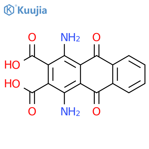 2,3-Anthracenedicarboxylic acid, 1,4-diamino-9,10-dihydro-9,10-dioxo- structure