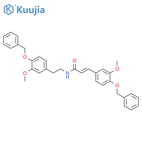 (2Z)-3-(4-(benzyloxy)-3-methoxyphenyl)-N-(2-(4-(benzyloxy)-3-methoxyphenyl)ethyl)prop-2-enamide structure
