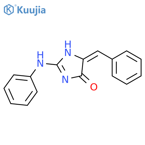4H-IMIDAZOL-4-ONE, 1,5-DIHYDRO-2-(PHENYLAMINO)-5-(PHENYLMETHYLENE)- structure