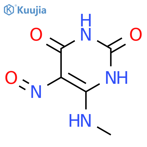 2,4(1H,3H)-Pyrimidinedione, 6-(methylamino)-5-nitroso- structure