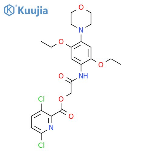 {[2,5-Diethoxy-4-(morpholin-4-yl)phenyl]carbamoyl}methyl 3,6-dichloropyridine-2-carboxylate structure