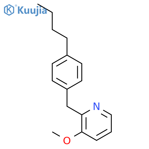 Pyridine, 2-[(4-butylphenyl)methyl]-3-methoxy- structure