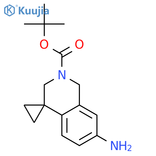 tert-butyl 7'-amino-2',3'-dihydro-1'H-spiro[cyclopropane-1,4'-isoquinoline]-2'-carboxylate structure