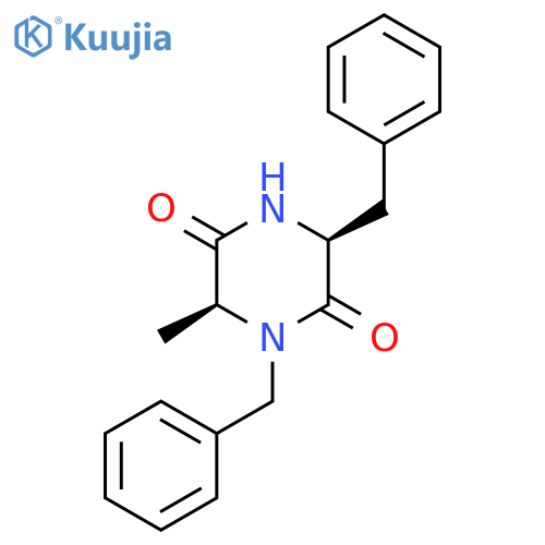 2,5-PIPERAZINEDIONE, 6-METHYL-1,3-BIS(PHENYLMETHYL)-, (3S,6S)- structure