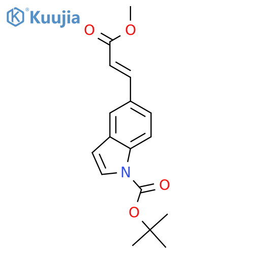 tert-Butyl 5-(3-methoxy-3-oxoprop-1-en-1-yl)-1H-indole-1-carboxylate structure