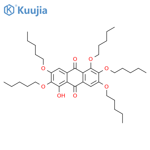 9,10-Anthracenedione, 1-hydroxy-2,3,5,6,7-pentakis(pentyloxy)- structure
