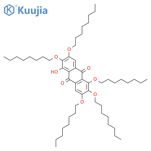 9,10-ANTHRACENEDIONE, 1-HYDROXY-2,3,5,6,7-PENTAKIS(OCTYLOXY)- structure