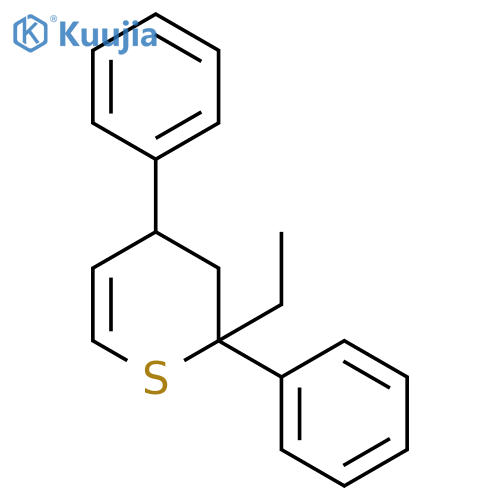 2H-Thiopyran, 2-ethyl-3,4-dihydro-2,4-diphenyl- structure