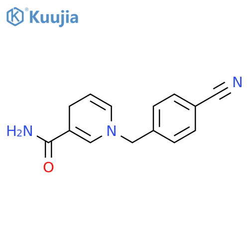 1-[(4-Cyanophenyl)methyl]-1,4-dihydropyridine-3-carboxamide structure