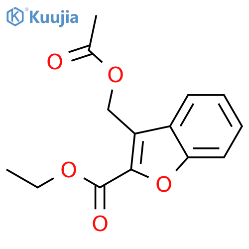 2-Benzofurancarboxylic acid, 3-[(acetyloxy)methyl]-, ethyl ester structure