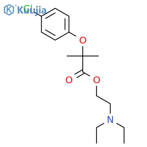 2-(diethylamino)ethyl 2-(4-chlorophenoxy)-2-methylpropanoate structure