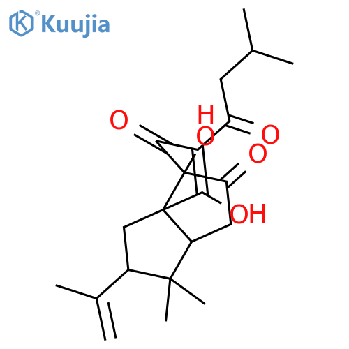 Cyclopenta[c]pentalene-1,3,4(2H,3aH,5H)-trione,tetrahydro-3a-hydroxy-6,6-dimethyl-7-(1-methylethenyl)-2-(3-methyl-1-oxobutyl)-,(3aS,5aR,7R,8aR)- (9CI) structure