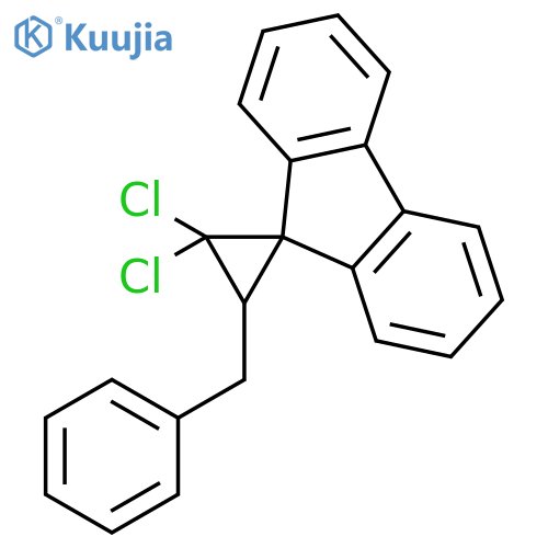 SPIRO[CYCLOPROPANE-1,9'-[9H]FLUORENE], 2,2-DICHLORO-3-(PHENYLMETHYL)- structure