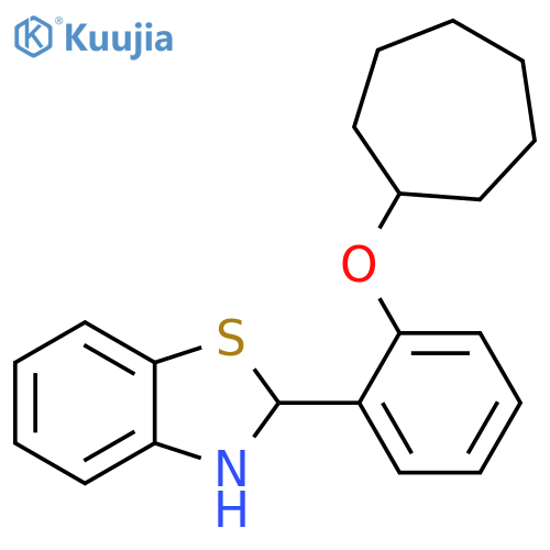 Benzothiazole, 2-[2-(cycloheptyloxy)phenyl]-2,3-dihydro- structure