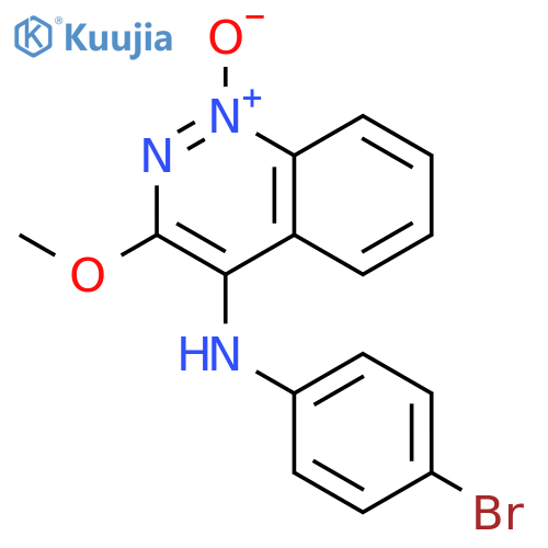 4-Cinnolinamine, N-(4-bromophenyl)-3-methoxy-, 1-oxide structure