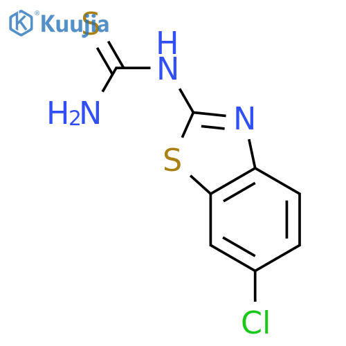 Thiourea, (6-chloro-2-benzothiazolyl)- structure
