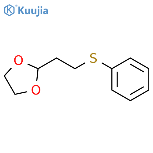 1,3-Dioxolane, 2-[2-(phenylthio)ethyl]- structure
