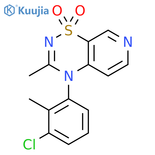 4-(3-chloro-2-methylphenyl)-3-methyl-4H-pyrido[4,3-e][1,2,4]thiadiazine 1,1-dioxide structure