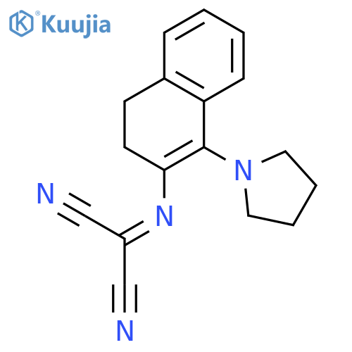 Propanedinitrile, [[3,4-dihydro-1-(1-pyrrolidinyl)-2-naphthalenyl]imino]- structure