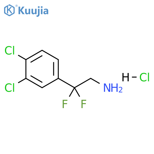 Benzeneethanamine, 3,4-dichloro-β,β-difluoro-, hydrochloride (1:1) structure