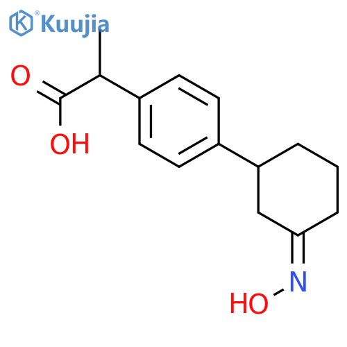 Benzeneacetic acid,4-[3-(hydroxyimino)cyclohexyl]-a-methyl- structure