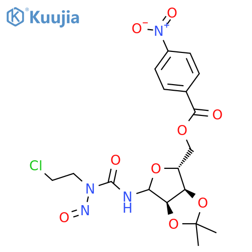 Urea,N-(2-chloroethyl)-N'-[2,3-O-(1-methylethylidene)-5-O-(4-nitrobenzoyl)ribofuranosyl]-N-nitroso-(9CI) structure