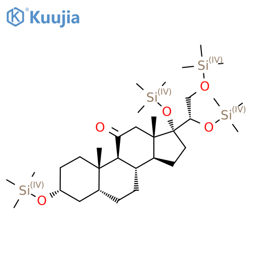 Pregnan-11-one, 3,17,20,21-tetrakis[(trimethylsilyl)oxy]-, (3alpha,5beta,20S)- structure