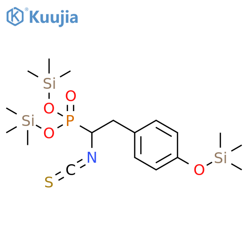 Bis(trimethylsilyl) 1-isothiocyanato-2-(4-[(trimethylsilyl)oxy]phenyl)ethylphosphonate structure