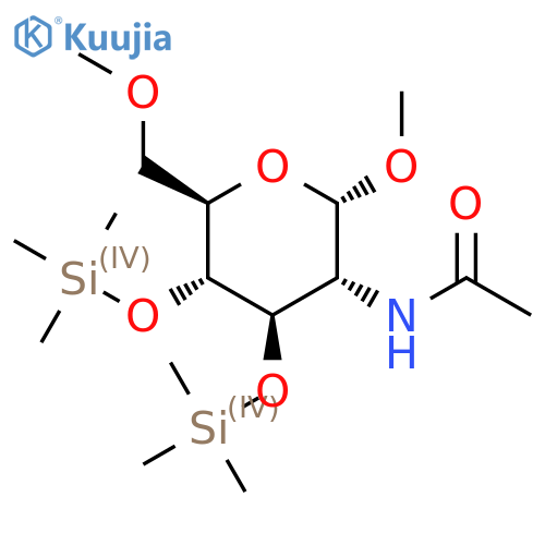 alpha-D-Glucopyranoside, methyl 2-(acetylamino)-2-deoxy-6-O-methyl-3,4-bis-O-(trimethylsilyl)- structure