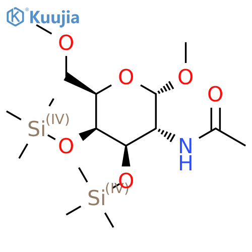 alpha-D-Galactopyranoside, methyl 2-(acetylamino)-2-deoxy-6-O-methyl-3,4-bis-O-(trimethylsilyl)- structure