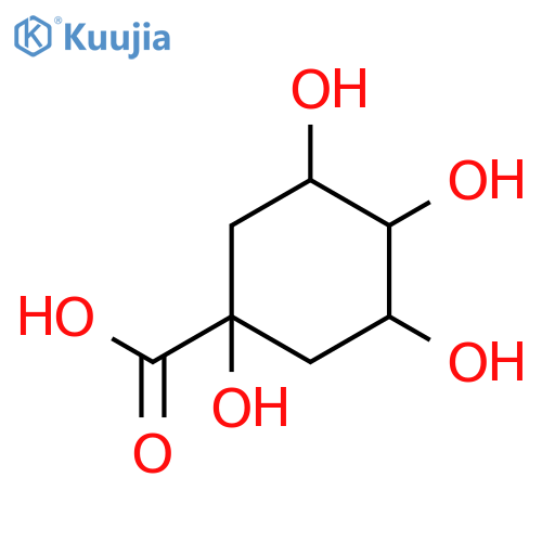 1,3,4,5-tetrahydroxycyclohexane-1-carboxylic acid structure
