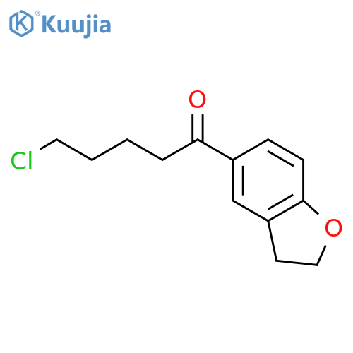 1-PENTANONE, 5-CHLORO-1-(2,3-DIHYDRO-5-BENZOFURANYL)- structure