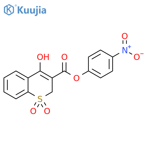 2H-1-Benzothiopyran-3-carboxylic acid, 4-hydroxy-, 4-nitrophenyl ester,1,1-dioxide structure