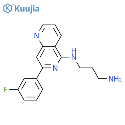 1,3-Propanediamine, N-[7-(3-fluorophenyl)-1,6-naphthyridin-5-yl]- structure