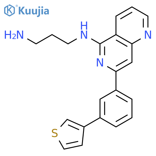1,3-Propanediamine, N-[7-[3-(3-thienyl)phenyl]-1,6-naphthyridin-5-yl]- structure