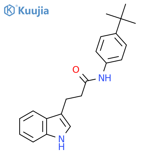 N-(4-tert-butylphenyl)-3-(1H-indol-3-yl)propanamide structure