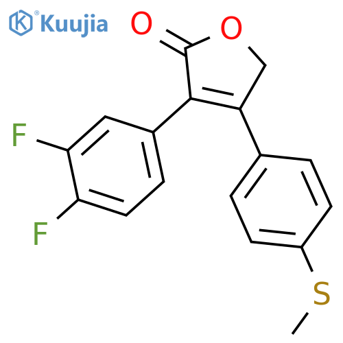 2(5H)-FURANONE, 3-(3,4-DIFLUOROPHENYL)-4-[4-(METHYLTHIO)PHENYL]- structure