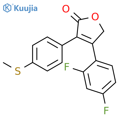 2(5H)-Furanone, 4-(2,4-difluorophenyl)-3-[4-(methylthio)phenyl]- structure