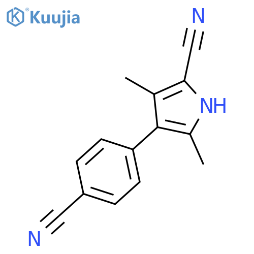 1H-PYRROLE-2-CARBONITRILE, 4-(4-CYANOPHENYL)-3,5-DIMETHYL- structure