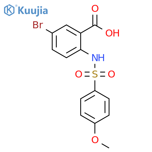 Benzoic acid, 5-bromo-2-[[(4-methoxyphenyl)sulfonyl]amino]- structure