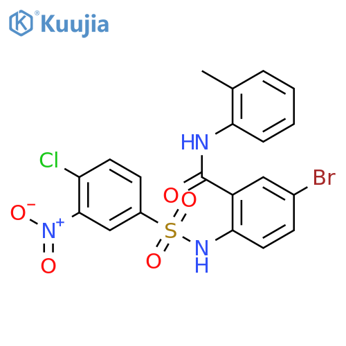 Benzamide,5-bromo-2-[[(4-chloro-3-nitrophenyl)sulfonyl]amino]-N-(2-methylphenyl)- structure