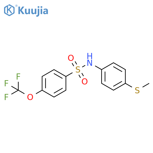 Benzenesulfonamide, N-[4-(methylthio)phenyl]-4-(trifluoromethoxy)- structure