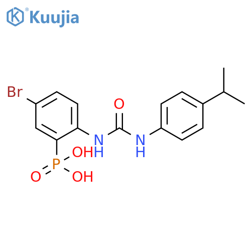 Phosphonic acid,[5-bromo-2-[[[[4-(1-methylethyl)phenyl]amino]carbonyl]amino]phenyl]- structure