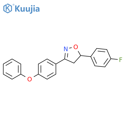 Isoxazole, 5-(4-fluorophenyl)-4,5-dihydro-3-(4-phenoxyphenyl)- structure