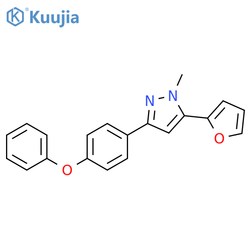 1H-Pyrazole, 5-(2-furanyl)-1-methyl-3-(4-phenoxyphenyl)- structure